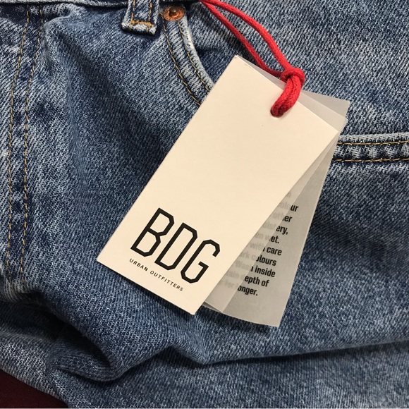 BDG Urban Outfitters Medium Wash Dad Slim Straight Leg Cropped Jean - Picture 10 of 11